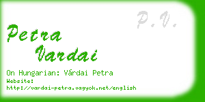 petra vardai business card