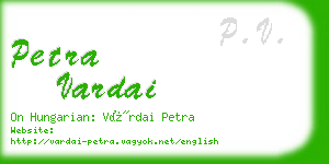 petra vardai business card